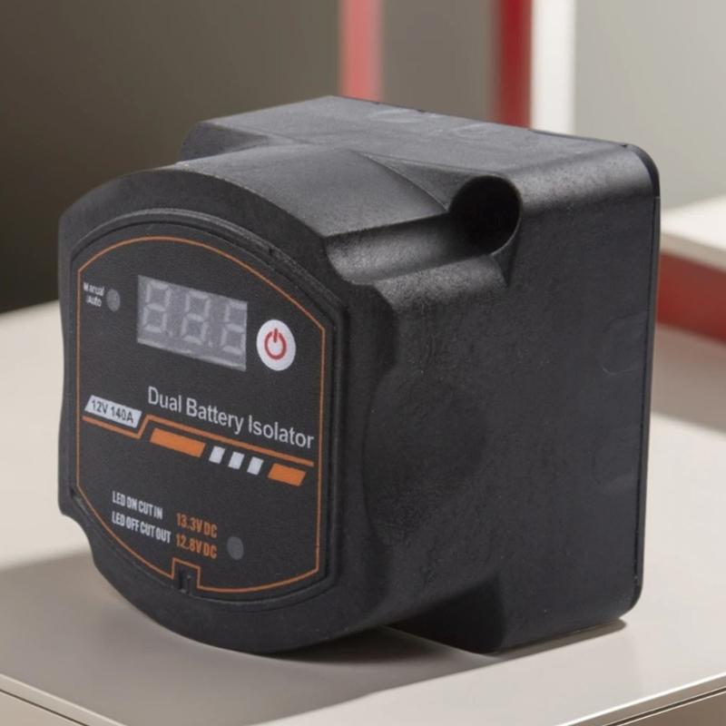 Waterproof Car Relays Voltage Setting 12V 140A Double Battery Isolator Digital Voltage Sensitive Relays LCD Display