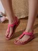 Sommer 2025 Flache Strandsandalen mit weicher Sohle - Böhmischer Stil, Übergröße für Damen