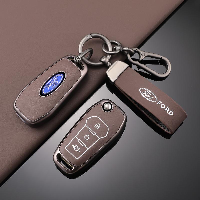 TPU Car Flip Key Cover Case Protective Shell Bag Keychain Holder for Ford Fusion Fiesta Escort Mondeo Everest Ranger Accessories