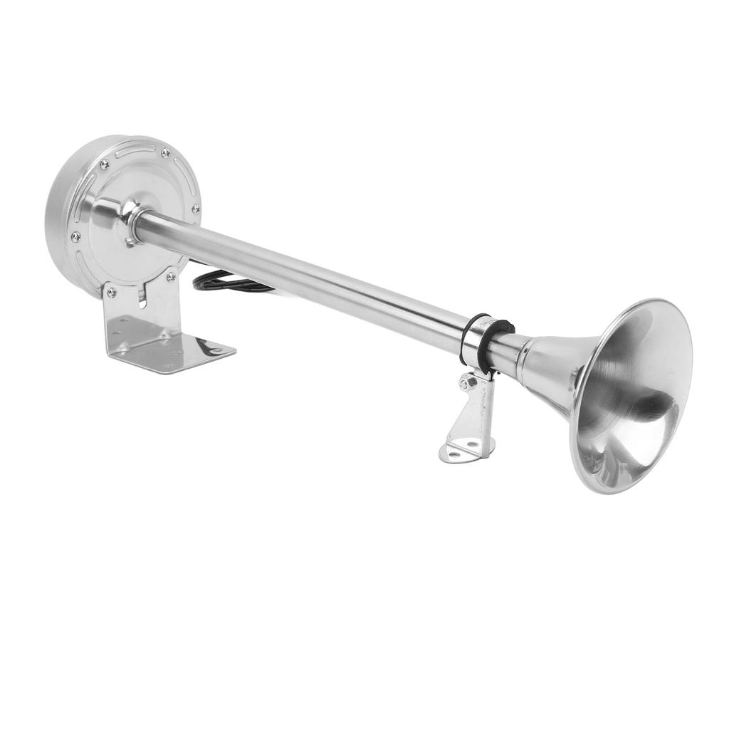 Boat Single Trumpet Horn 12V Electric Stainless Steel Horn 150db Powerful Waterproof Marine Horn for Yacht Truck SUV RV