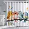1 szt., Zasłona prysznicowa z nadrukiem ptaków, 71x71 cali, z haczykami, do łazienki, dekoracji domu, na wszystkie pory roku