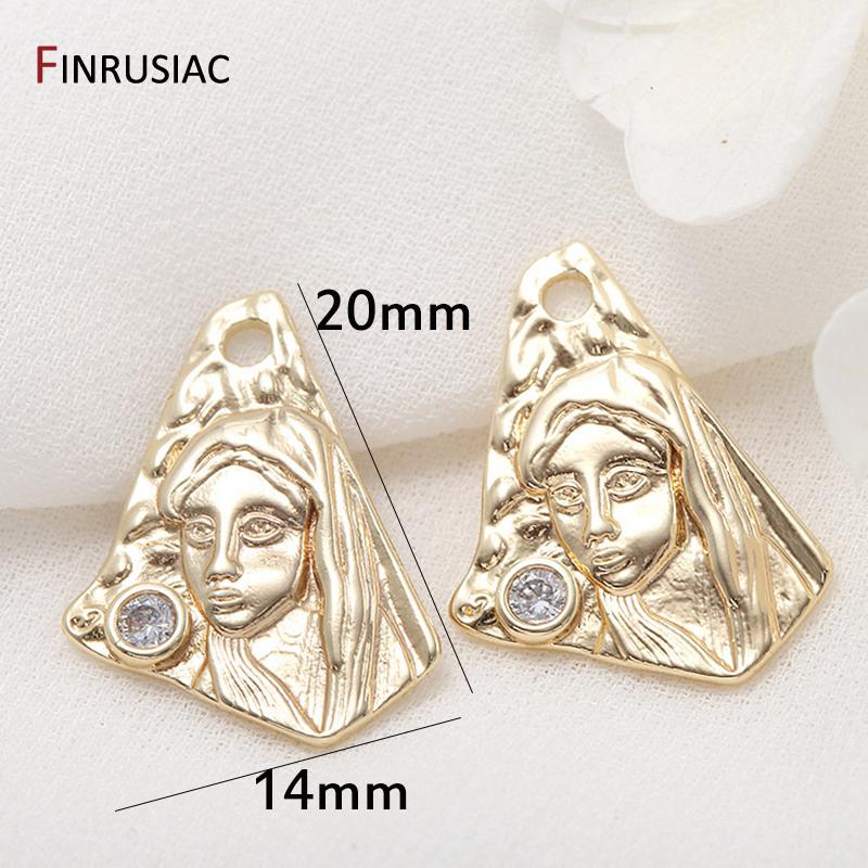 Gold Plated Commemorative Coin Pendant Charms For DIY Jewelry Making High Quality Bracelet Necklace Earring Pendants Findings