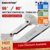 20Pc Inch 55° / Metric 60° Thread Pitch Cutting Gauge Set Stainless Steel Pitch Ruler Measuring Tools One Piece Thread Samples
