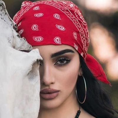 Luxury  Women   Cashew Print 54*54Cm Headscarf Simple Thin Small Square Scarf Sweat Absorbing Hair Belt
