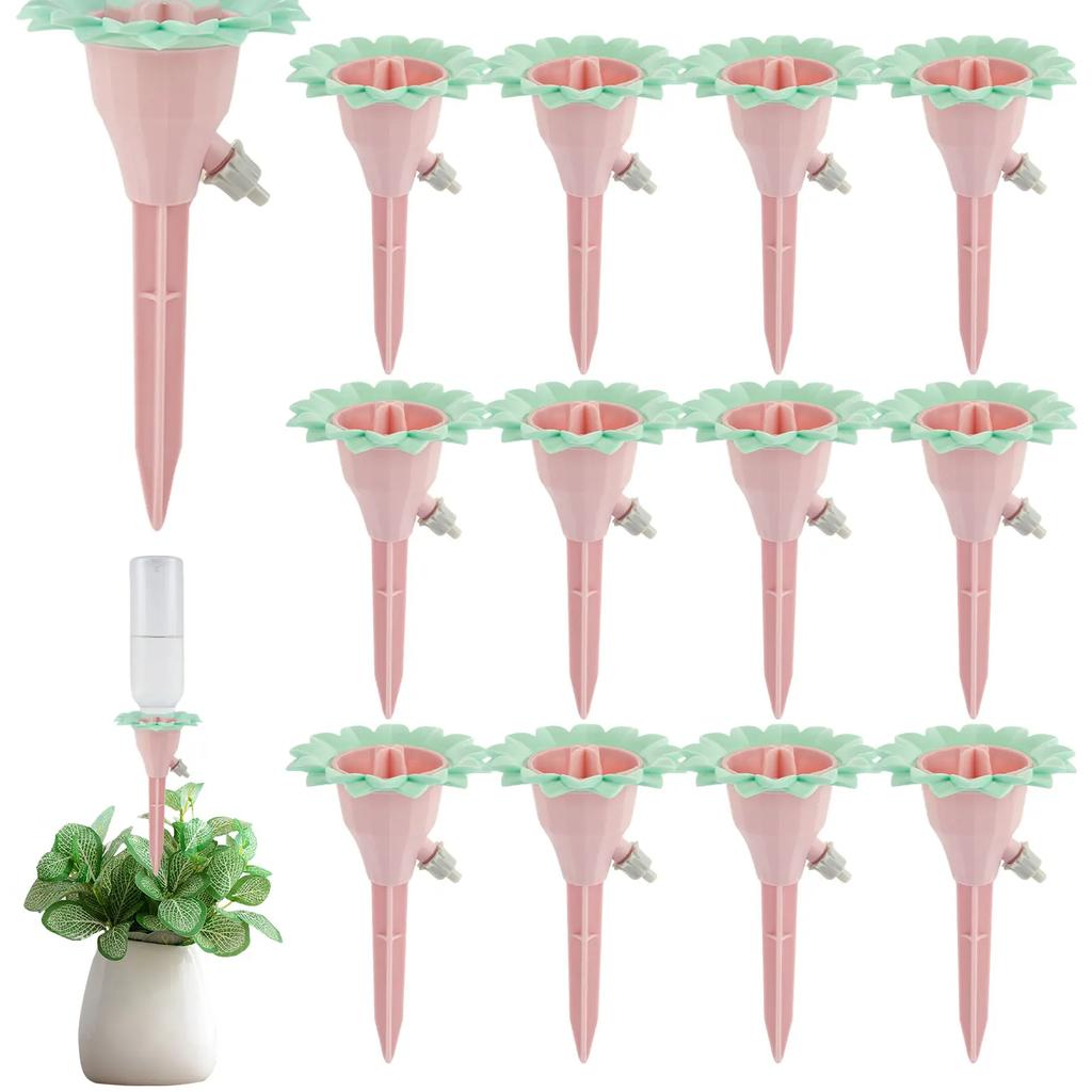 12Pcs Self-Watering Kits Automatic Plant Watering Devices Adjustable Control Drip Irrigation System for Home Garden Flower Plant