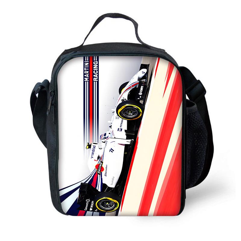 Racing M-MartiniS S-StripeS Kinder Schoolrugzak met Lunchtassen, Etui's, Schooltassen voor Jongens Meisjes Beste Cadeau