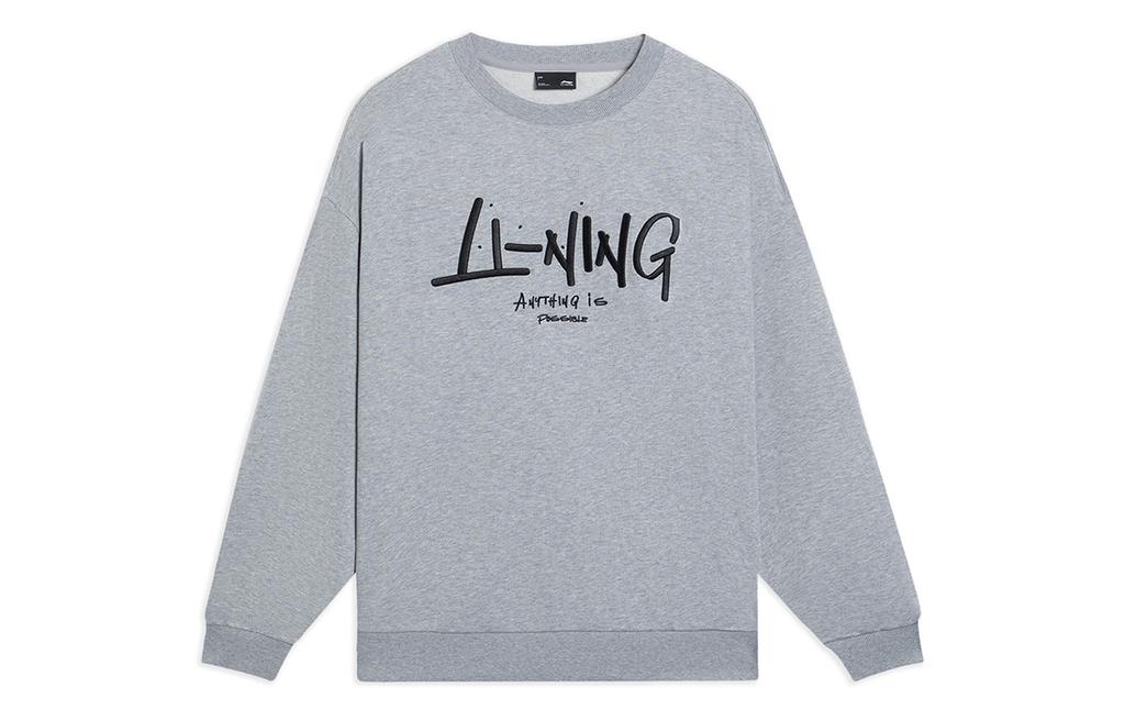 Men's Sweatshirt Li-Ning Li Ning Sports Life Collection Sweatshirt Unisex Heather Gray