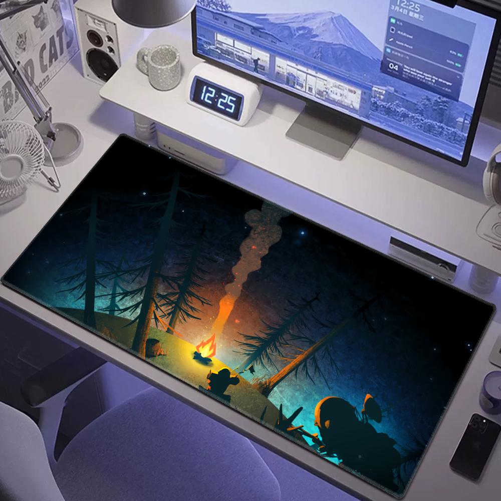 Mouse Pad Anime Keyboard Pad Laptop Outer Wilds Solar System Desk Mat PC Gaming Accessories Natural Rubber HYBXAXC XXL Carpet