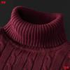 Mens Thick High Neck Knit Sweater Cotton Blend Warm Winter Pullover Loose Fit Casual Sporty Style