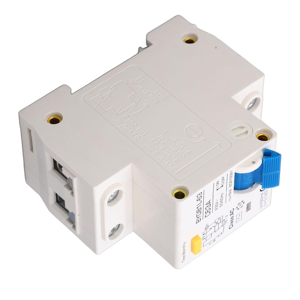 Leakage Protection Air Switch 63A 30mA 6KA 1P+N AC Type DIN Rail Miniature Residual Current Circuit Breaker 230V