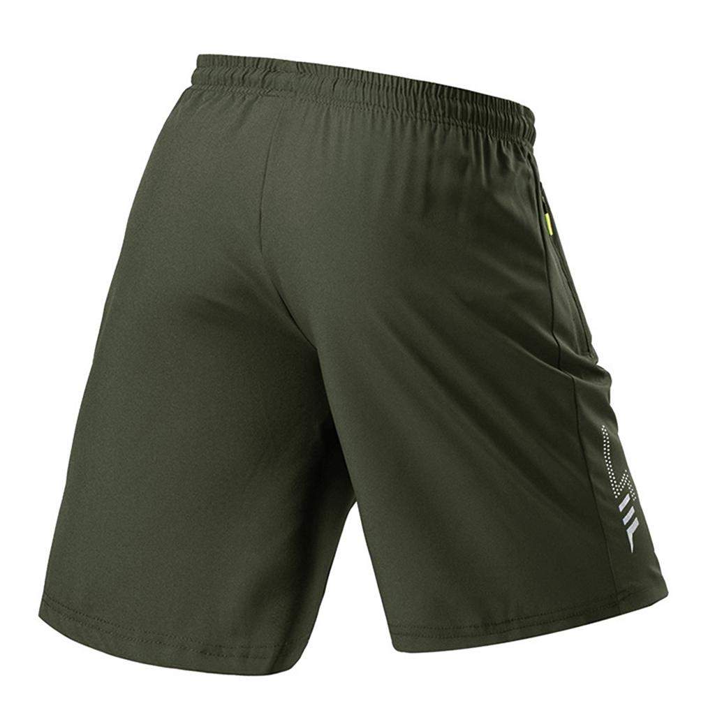 Men Athletic Shorts with Drawstring Waist Zipper Pockets Lightweight Breathable Quick Dry Sportswear for Training Running Gym Workout