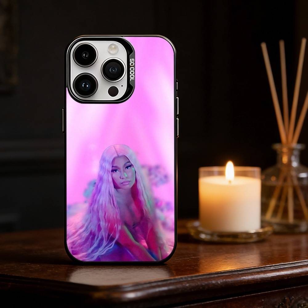 Rapper SINGER N-Nicki Minaj Phone Case Color Silver Shell For IPhone 17 16 15 14 13 12 11 Pro Max Plus