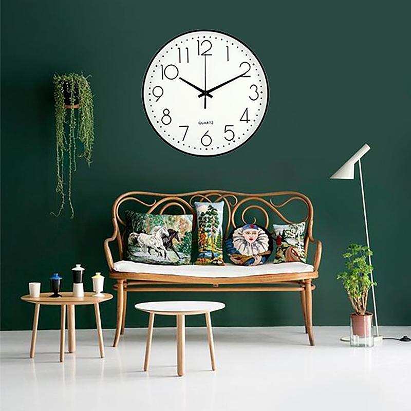 

Modern Simple And Minimalist Wall Hung Clock Silent Non-Ticking Wall Clock For Study Bedroom Living Room Bathroom