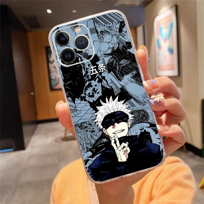 Phone Case For Iphone 17 Pro Max Air 16 15 14 13 Pro Max 15 16 Pro 15Plus Anime Jujutsu Kaisen Yuji Itadori Satoru Gojo