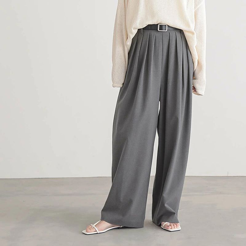 Summer New Arrival Women's Clothes Casual Pants 3 Colors Minimalist Easiest for Match Small Loose Pants Pants High Waist Loose-Fitting Slimming Pants