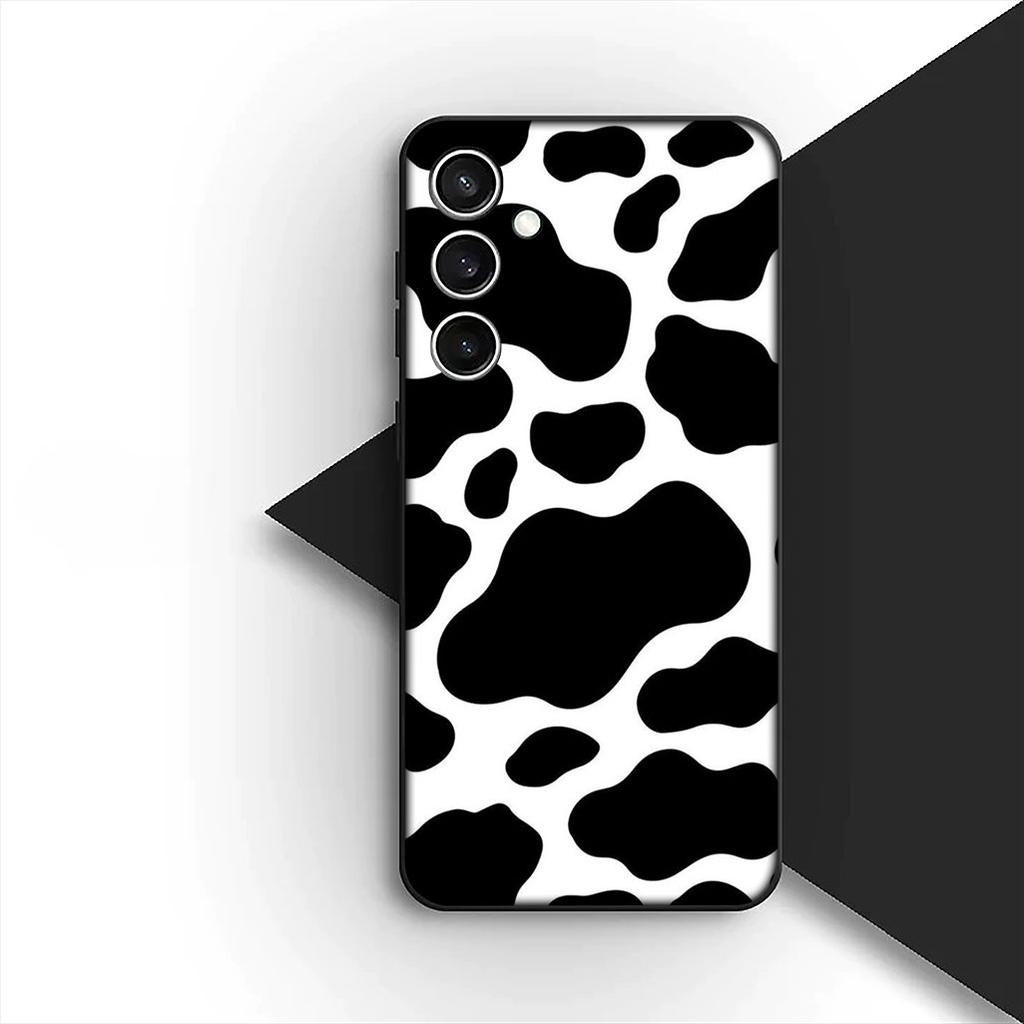Cover for Samsung Galaxy S10 S8 S9 Plus A33 A34 A31 70 A71 A72 Note 20 9 8 S10E Casing Silicone Phone Case Cartoon Art Cow Print