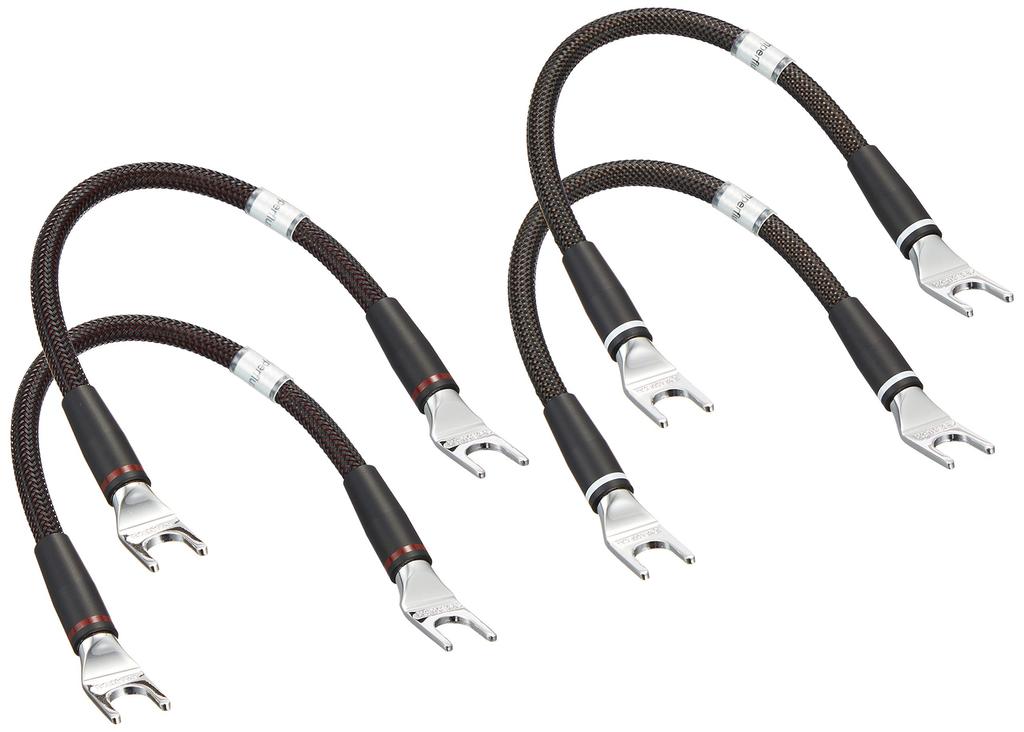 FURUTECH ADL JUMPERFLUX-S Y-Lug Jumper Cables, 20 cm, 4 Pieces