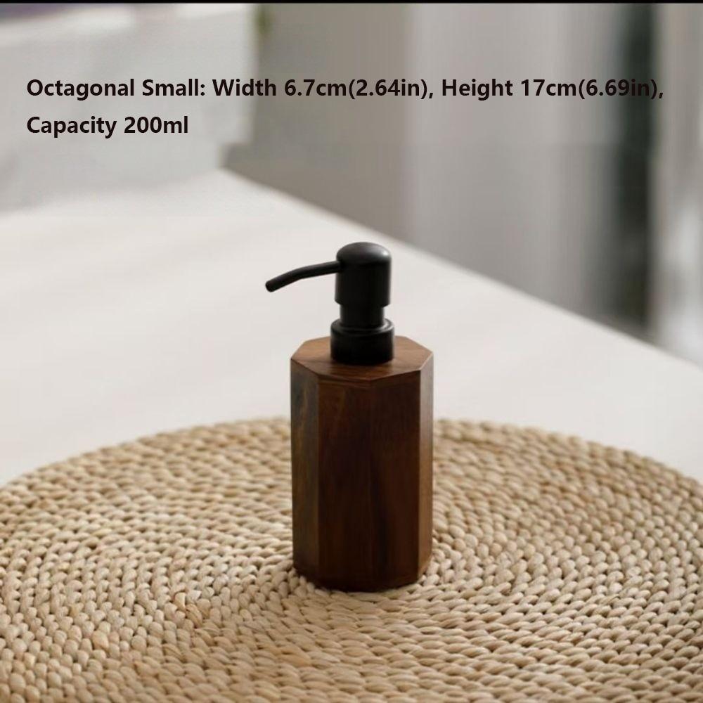 Press Type Shampoo Container Wood Shower Gel Bottle Hand Sanitizer Bottle Home