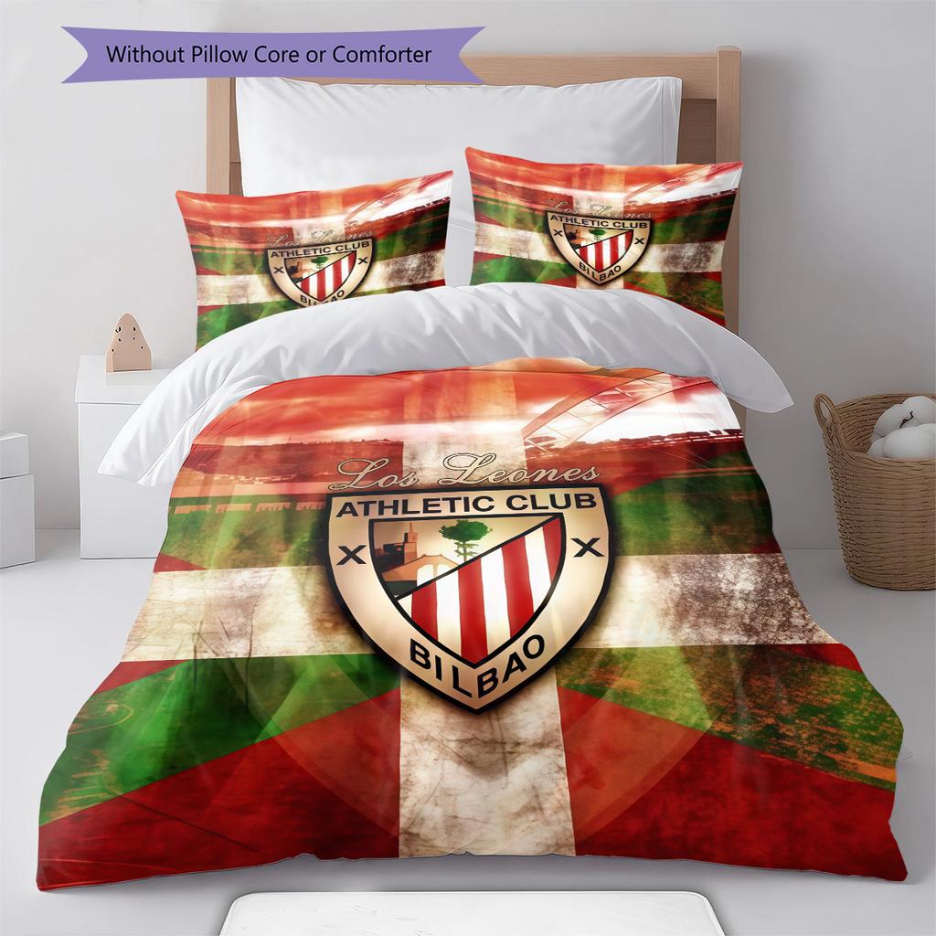 Athletic Club logo  Pattern Bedding Quilt Set Quilt Cover Pillowcase Home Decoration Birthday Gift (1 * duvet cover + 2 * pillowcase, without core)