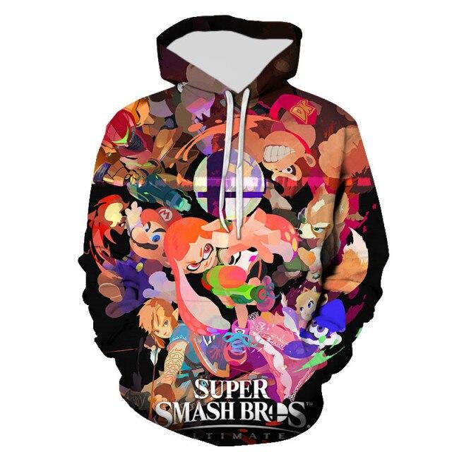Streetwear Hoodie Super Smash Bros Ultimate Hoodie 3d Printed