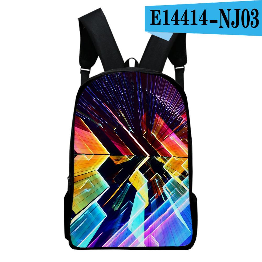 Harajuku Novelty Youthful Abstract Student School Bags Notebook Backpacks 3D Printed Oxford Waterproof Boys/Girls Travel Bags