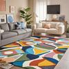 Modern Colorful Carpet for Living Room Non-slip Cute Room Décor Abstract Style Lounge Rug Washable Mat for Children Room Tapis