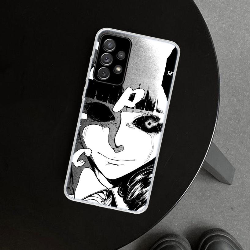 Japanese Horror Manga Style Phone Case Cover For Samsung Galaxy A12 A22 A32 A52 A72 A02S A51 A50S A31 A20S A10S Note 20 Ultra 10