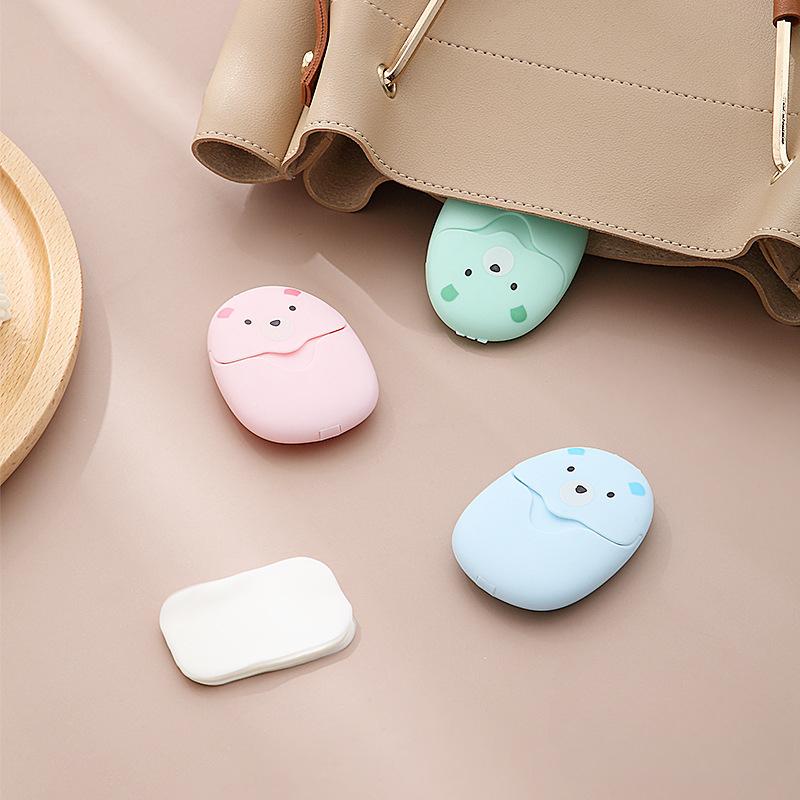 100 Pieces Pack Travel Portable Soap Paper Outdoor Disposable Soap Hand Washing Soap Cleaning Soap