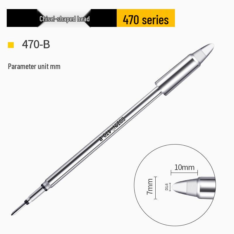 C470 Universal 500W Soldering Iron with High-Quality Heating Core, Blade & Horseshoe Tips for Large Solder Joints