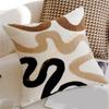 Modern Decorative Pillow Case Geometric Tufted Multicolored Cotton Linen Square Cushion Cover for Sofa Bed Indoor Use 55KF