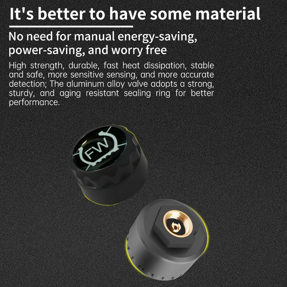 USB Solar Charging TPMS Motorcycle Tire Pressure Monitoring System with 2 External Sensors Tyre Temperature Alarm System