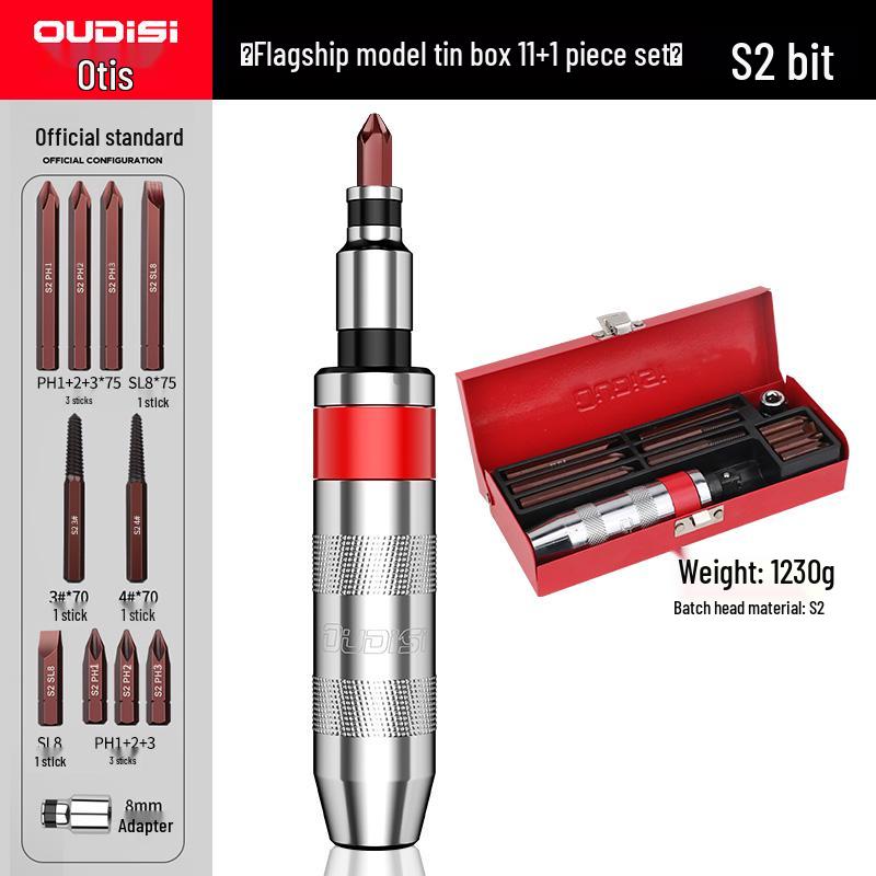 Multifunctional Cross Impact Bit Set & Screwdriver with Round Head Drill Bits