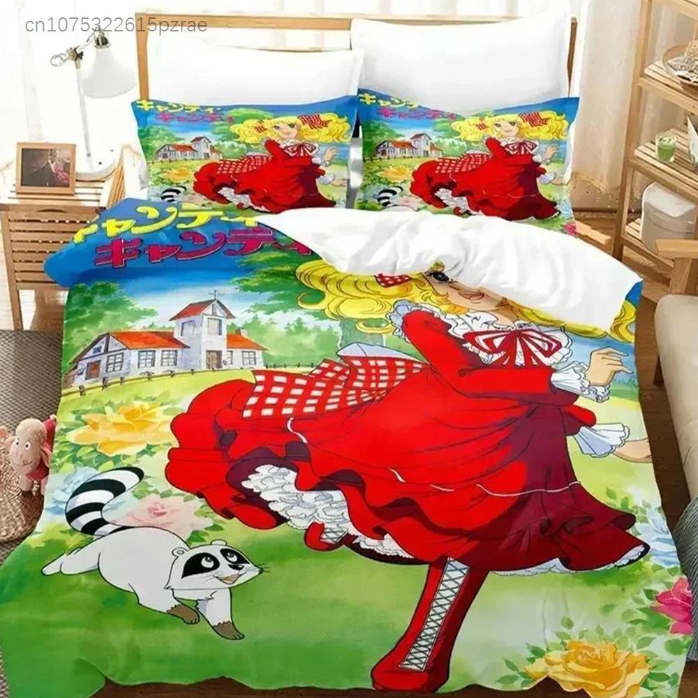 3D Print Manga Candy Anime Bedding Set Bedroom Soft Modern Bedspreads Comefortable Kids Duvet Cover Quilt Cover And Pillowcase