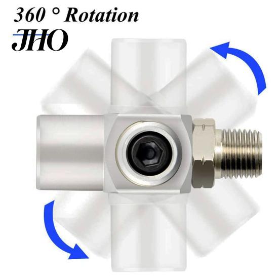 1/4inch Pneumatic Universal 360 Degree Swivel Air Hose Connector Adapter Fit Tool