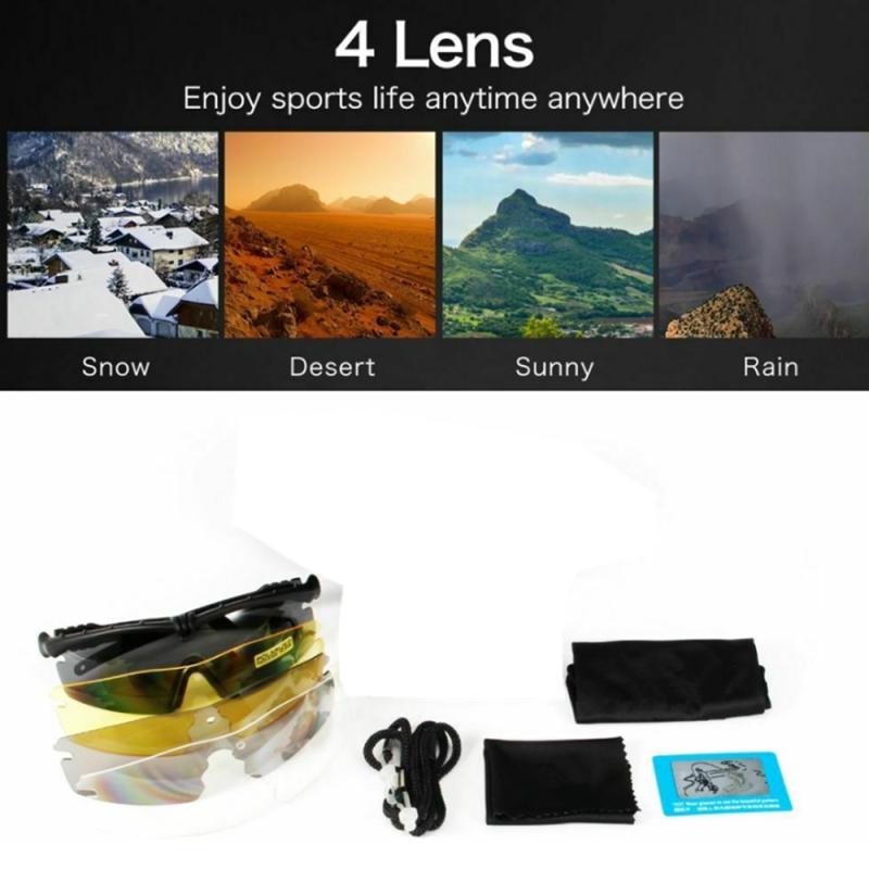Tactical Combat Sunglasses Men Tactical Eyeshield Shooting Glasses Goggles