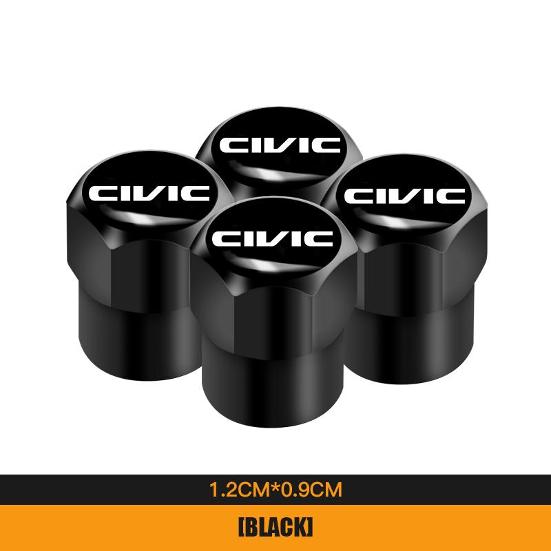 4Pcs Metal Car Wheel Tire Valves Caps Waterproof Dustproof Cover For Honda Civic Fit Accord City Vezel CR-V S660 Odyssey HR-V rlsh58
