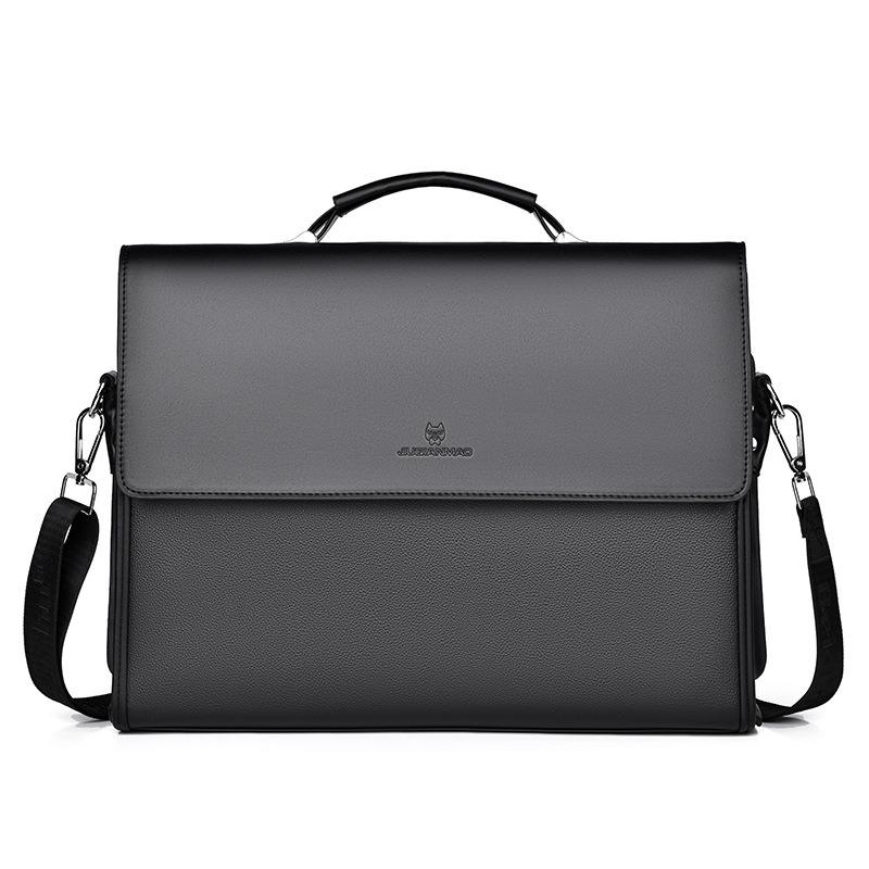 Fashion Men's Bag New Horizontal Handbag Shoulder Messenger Bag Business Briefcase Men's Leisure Bag