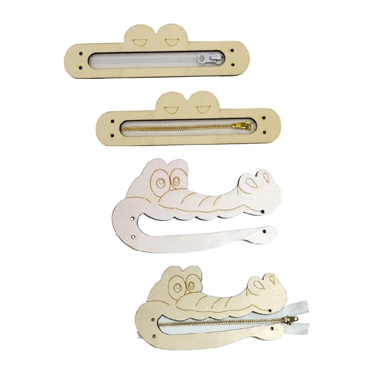 Wood Sensory Boards for Kids Early Learning and Skill Development Zip Children Brain Game Motor Skills