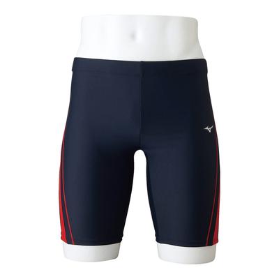 Meias de Compressão 3D para e Academia 86 Tamanho Masculino (21cm Entrepernas, Copas) Natação, Fitness, Uso, N2JB2103, (Azul Marinho/Vermelho, P)