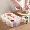 Kitchen Scallion Storage Box 6 in 1scallion Ginger Garlic Fresh-keeping Box Refrigerator Fruit Food Fresh-keeping Drain Box