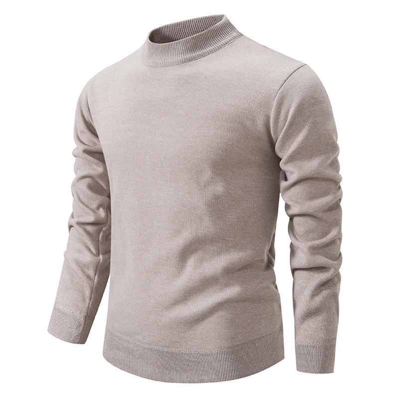 

2024 Men s Slim Fit Thick Knit Sweater - Casual & Warm for Autumn/Winter XX-Large бежевий