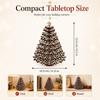 Wooden Christmas Tree Ornament Colorable Snowflake Plate Christmas Decoration DIY Self Installation Christmas Tree Statue