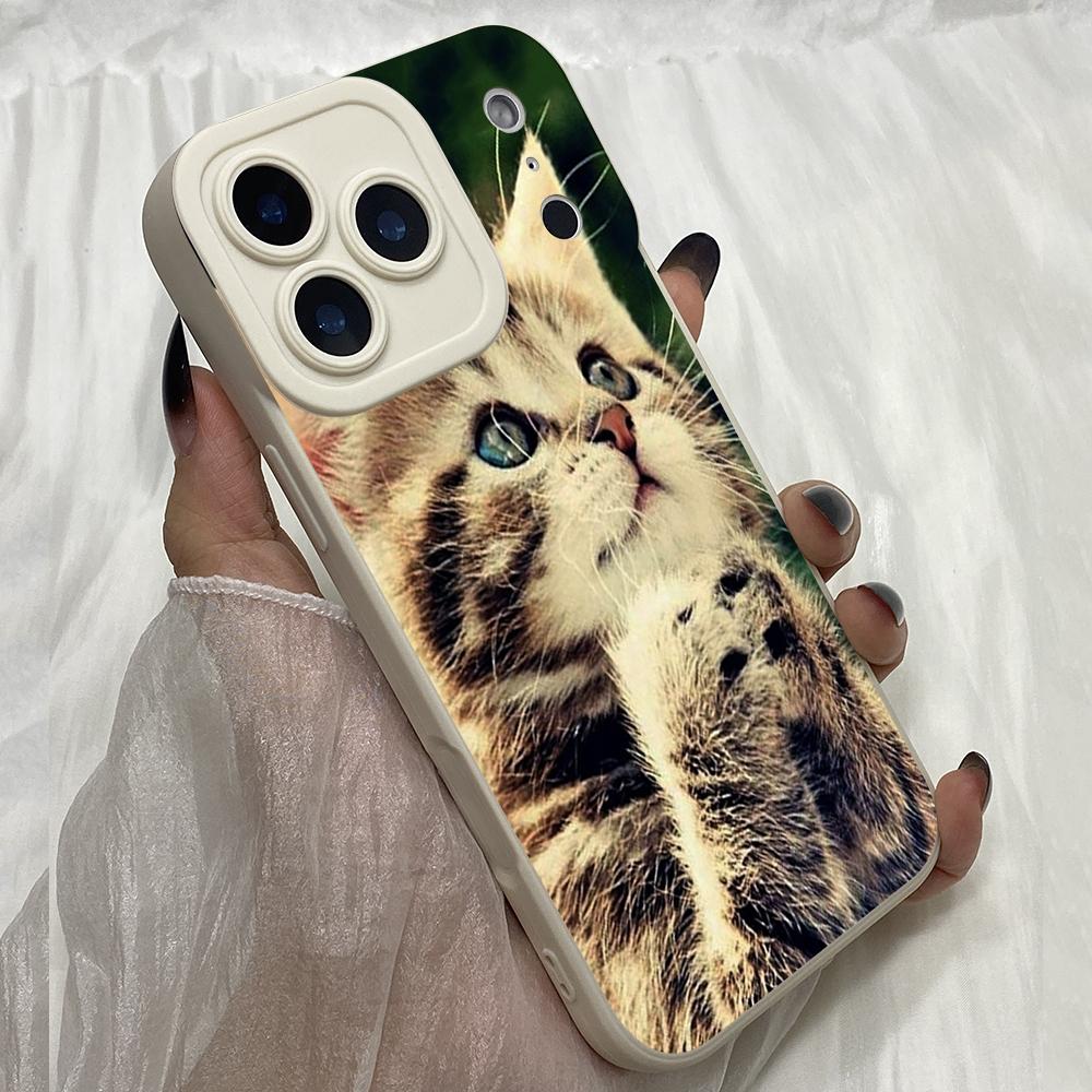 M314 Süße Katzenkunst Engelaugen Weiche Handyhüllen für iPhone Samsung Galaxy Xiaomi Rdemi Huawei Honor Infinix Realme OPPO Vivo Alle Modelle TPU Hülle
