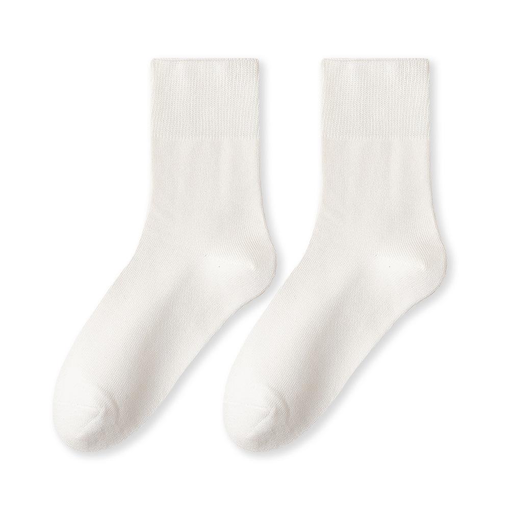 Herre Ren Bomull Komfortabel Pustende Løs Munn Antibakteriell Eldre Tubesokker
