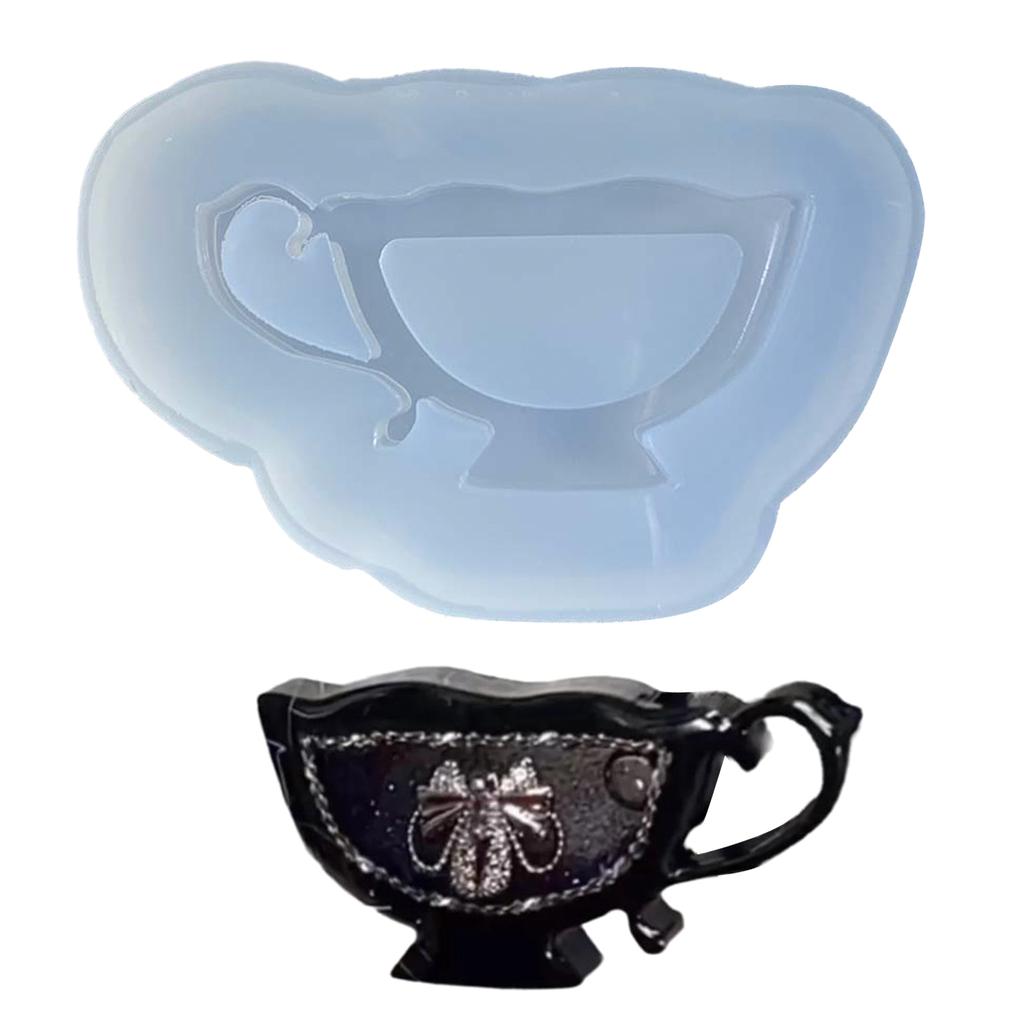 Praktická silikonová forma Tekutý písek Forma na kávový šálek Unikátní formy na výrobu šperků z epoxidové pryskyřice pro Y nadšence