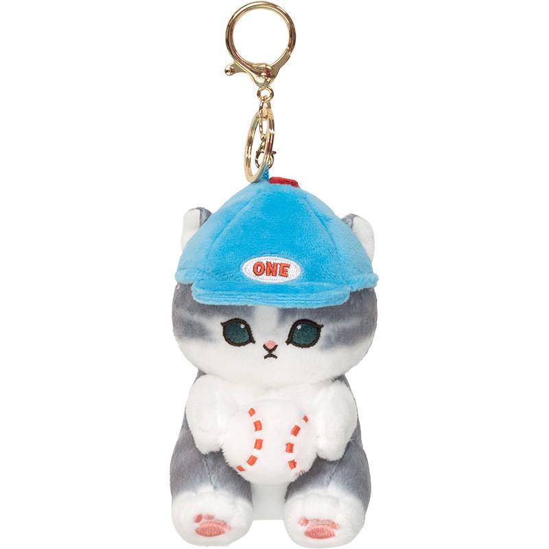 Baseball Mofusand Rugby Swimming Badminton Cat Plush Keychain Bag Gift Pendant