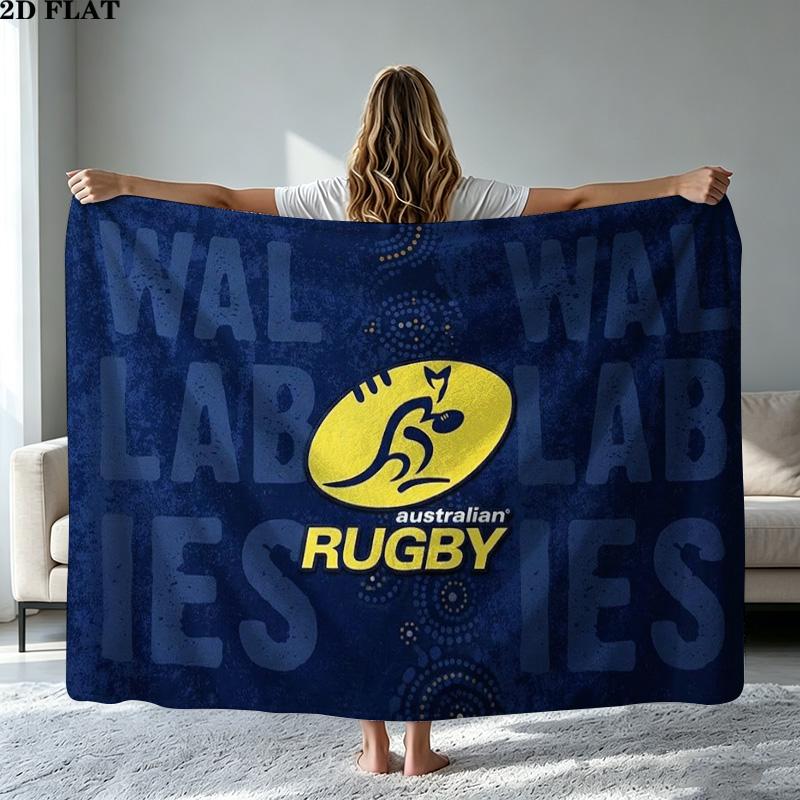 Australian Wallabies Print Flannel Blanket High Quality Warm Comfortable Cover for All Seasons Perfect for Gifts Home Decor