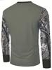 Men's Long-Sleeve T-Shirt - Deer Head and Antlers Pattern, Casual Crew Neck T-Shirt
