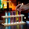 6-12 Pezzi Provette Bicchiere da Shot Rack in Legno per Provette Set Creativo di Bicchieri da Cocktail Accessori per Bar Feste
