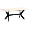 Day and Night - Day and Night White Dining Table 180x90x75 Cm Solid Mango Wood